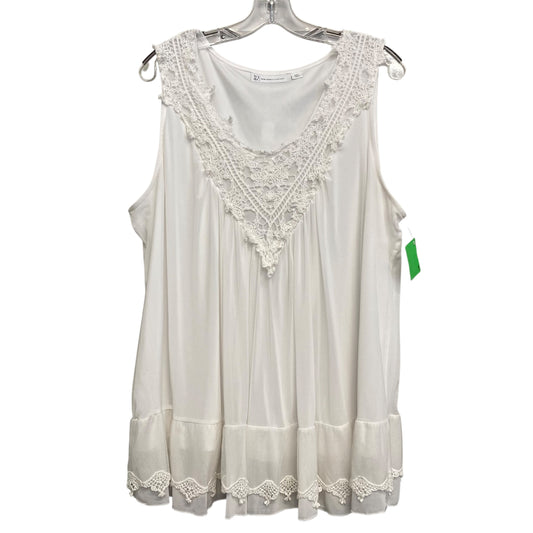 Top Sleeveless By New York And Co In White, Size:1X