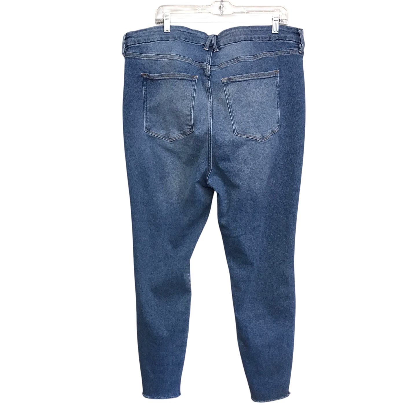Jeans Straight By Good American In Blue Denim, Size:22