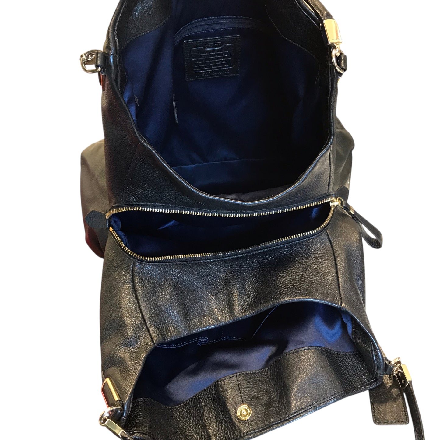 Handbag Designer By Coach In Black, Size:Large