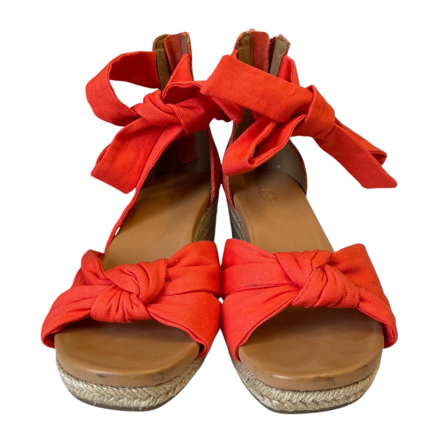 Sandals Designer By Ugg In Orange, Size:5