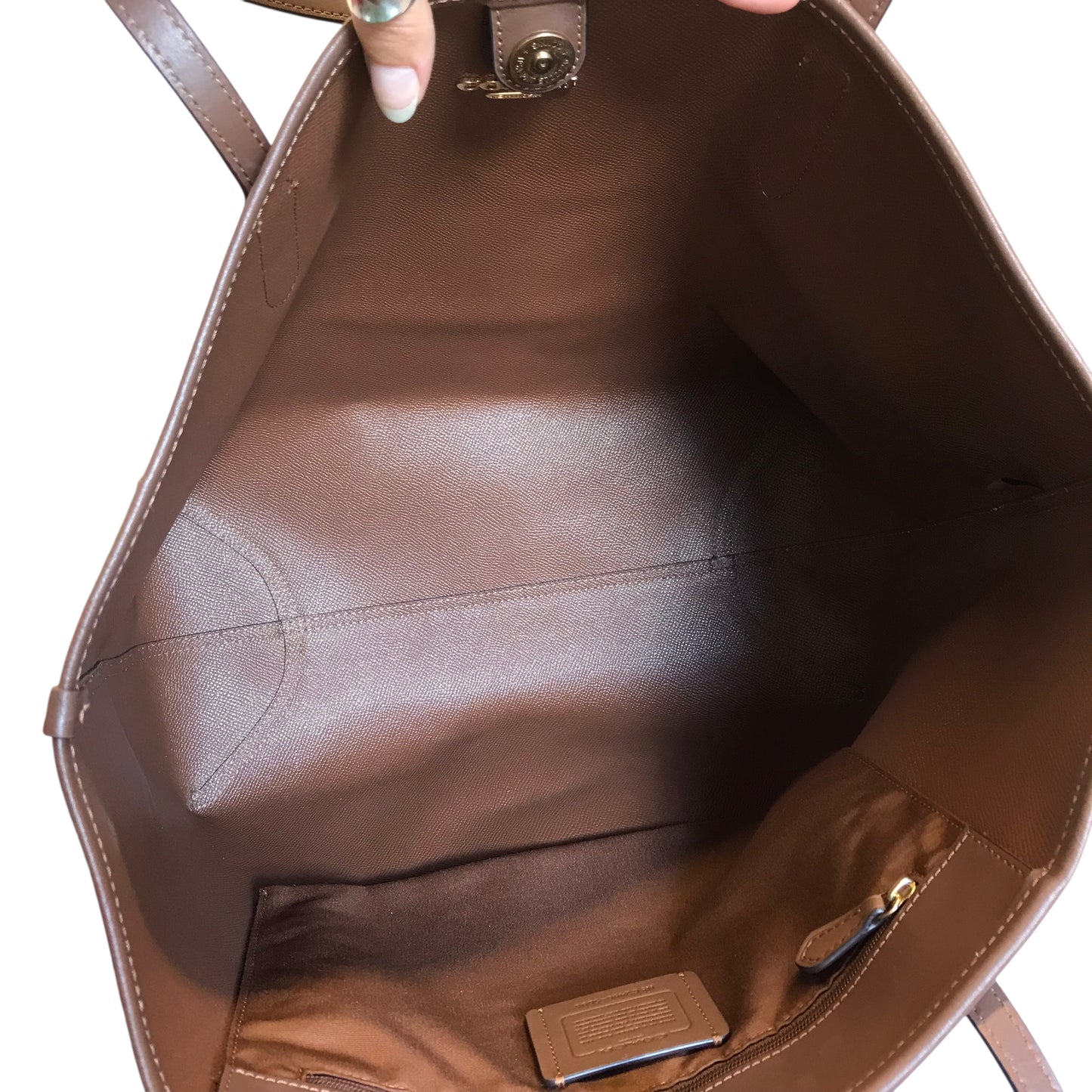 Tote Designer By Coach In Brown, Size:Medium