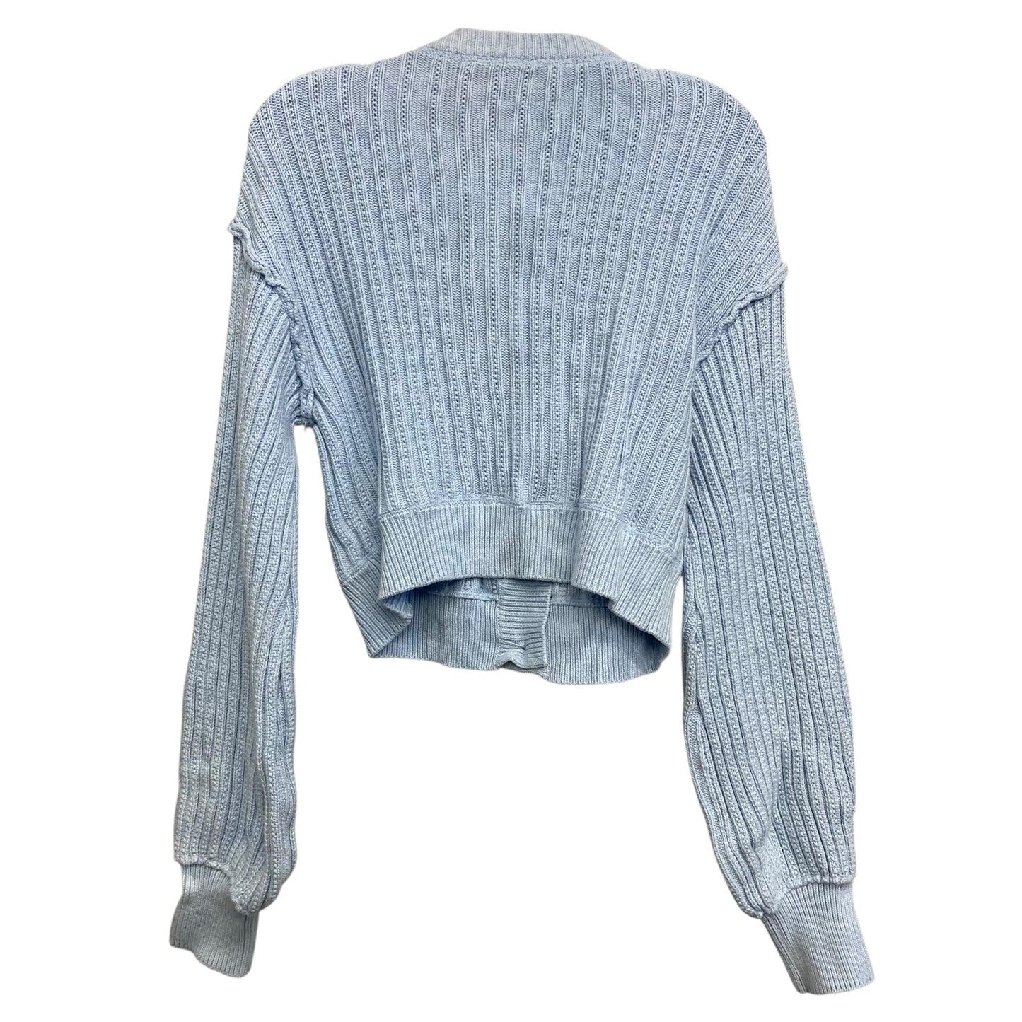 Sweater Cardigan By Free People In Blue, Size:M