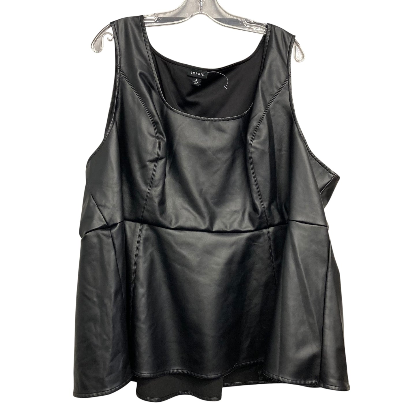 Top Sleeveless By Torrid In Black, Size:4X