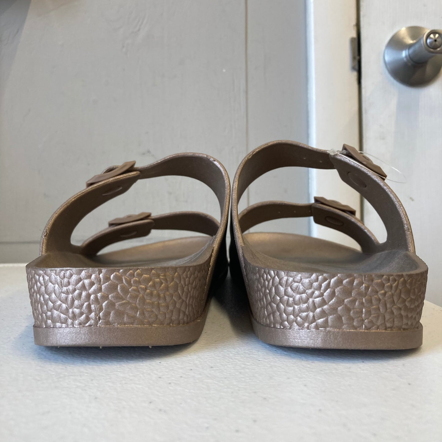 Sandals Flats By Torrid In Bronze, Size:11