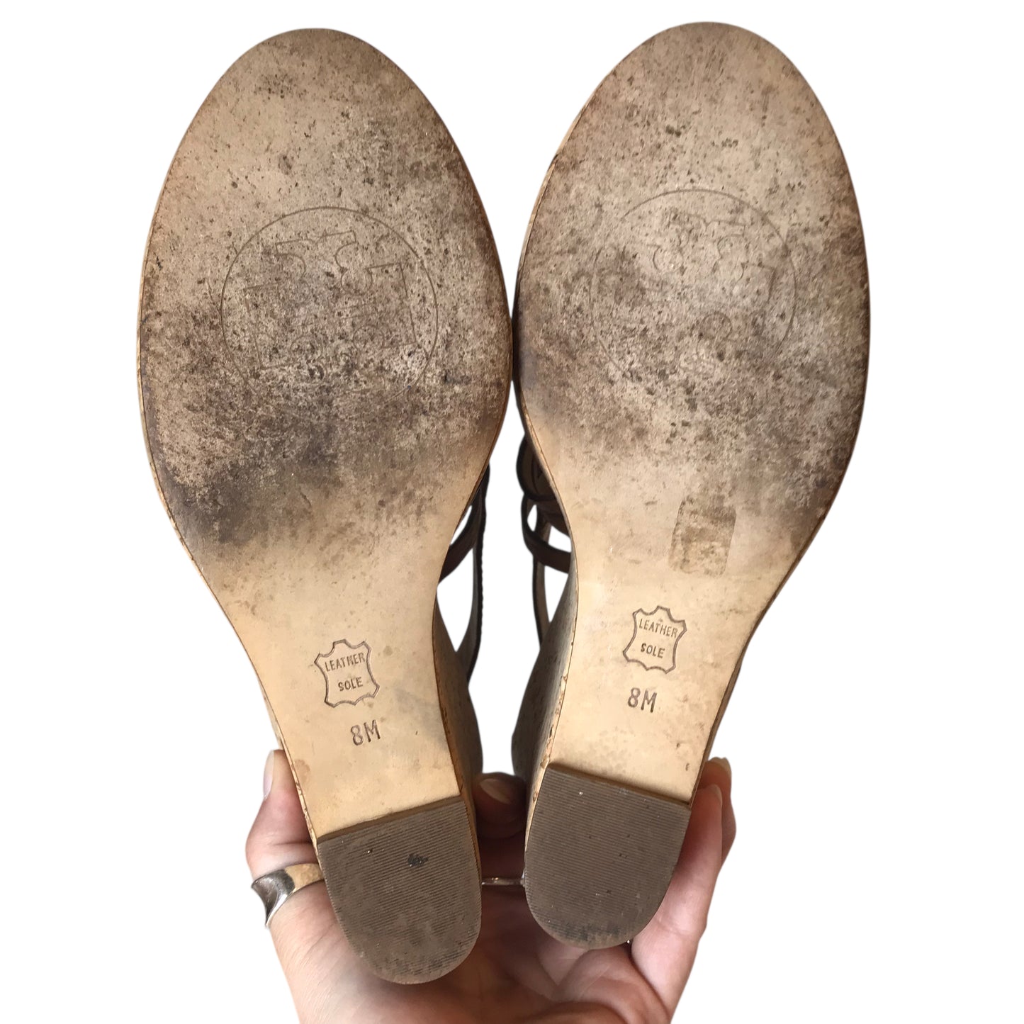 Sandals Designer By Tory Burch In Brown, Size:8