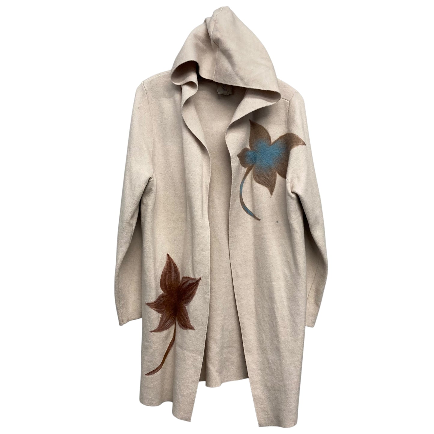 Sweater Cardigan By Sioni In Tan, Size:Xl