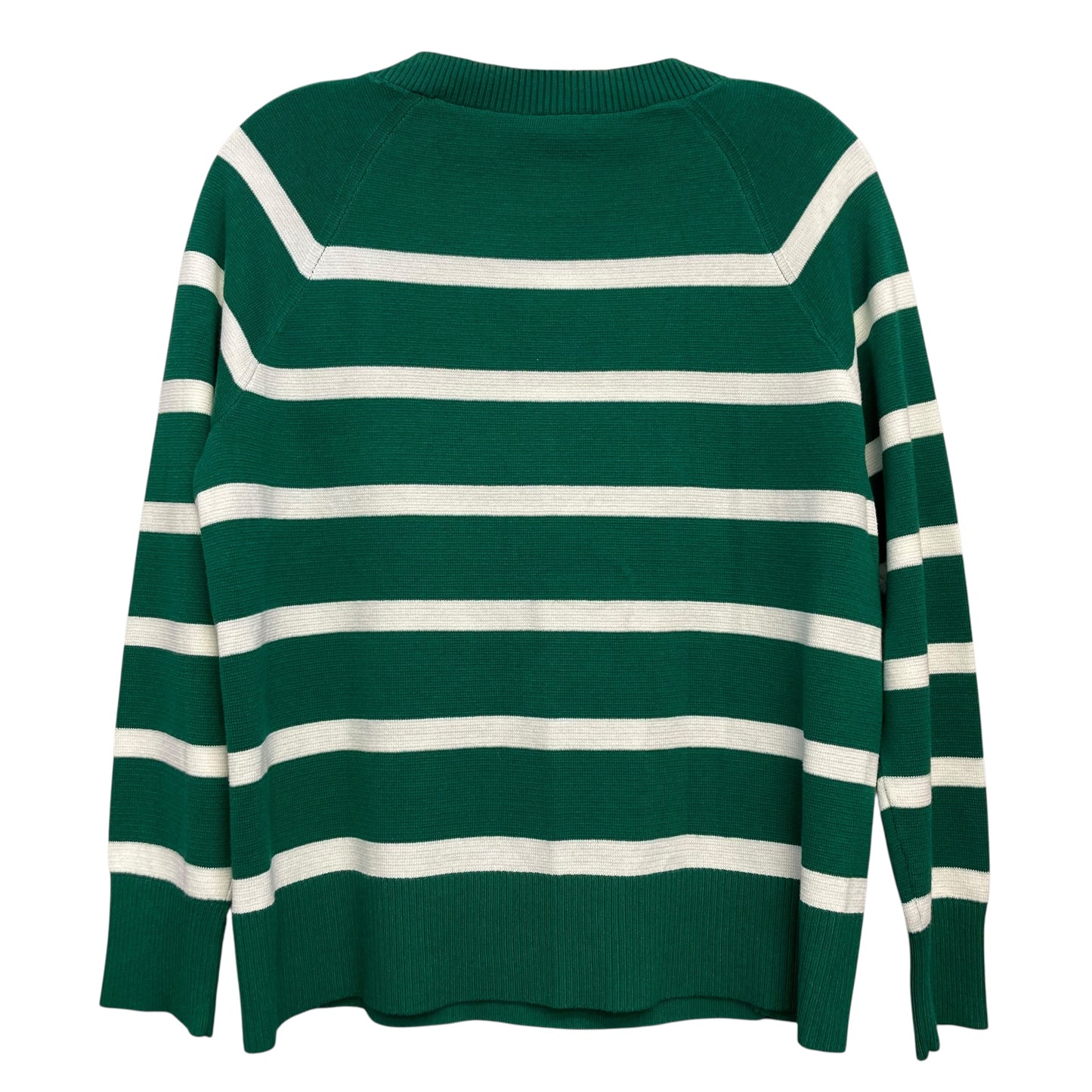 Sweater By Talbots In Green & White, Size:Mp