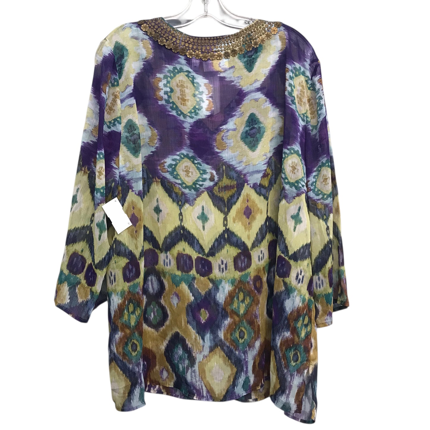 Top 3/4 Sleeve By Chicos In Multi, Size:1X