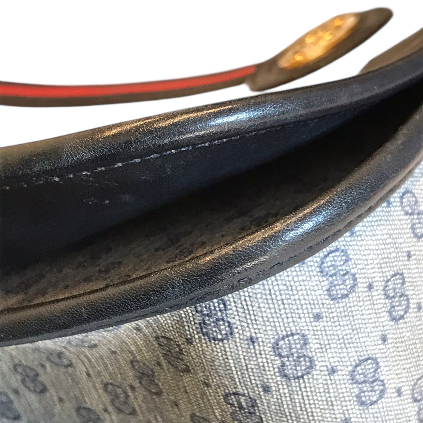 Crossbody Luxury Designer By Gucci In Blue & Grey, Size:Medium