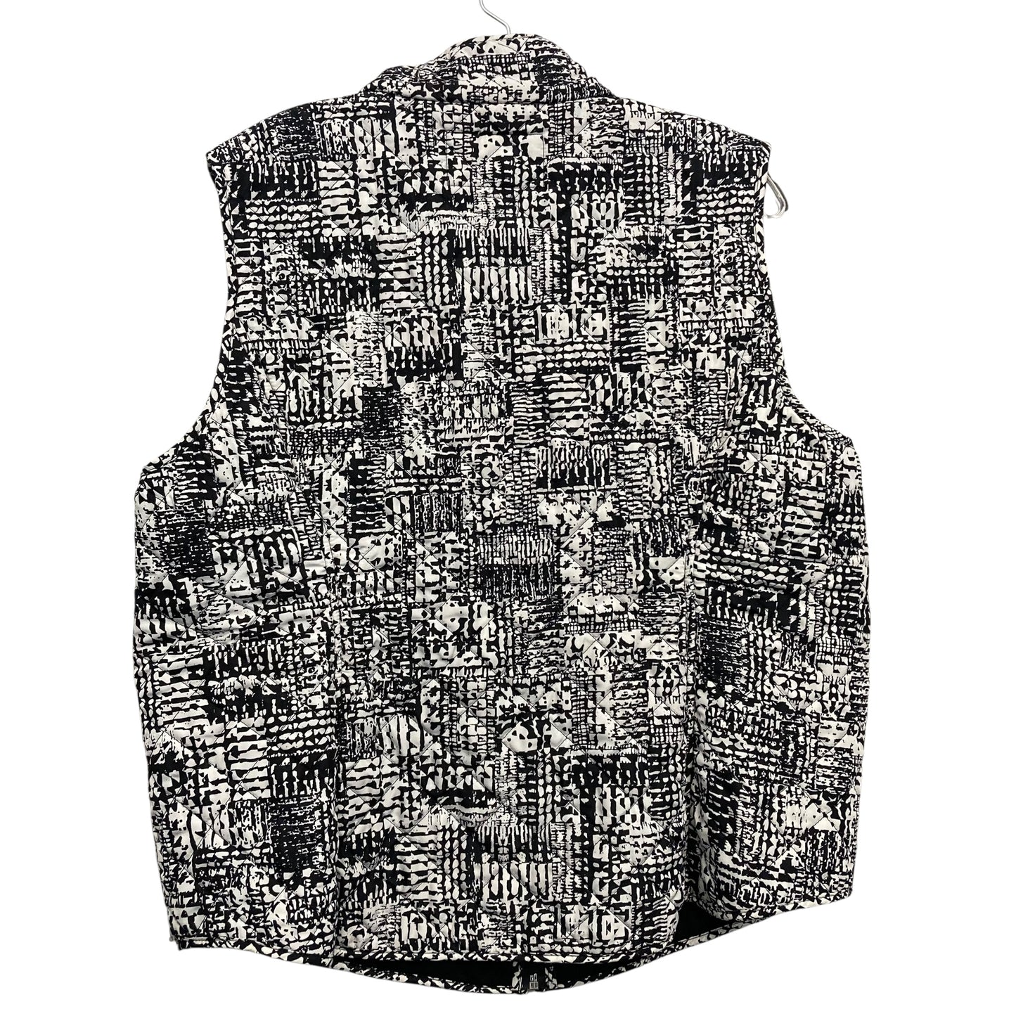 Vest Puffer & Quilted By Van Heusen In Black & White, Size:Xl