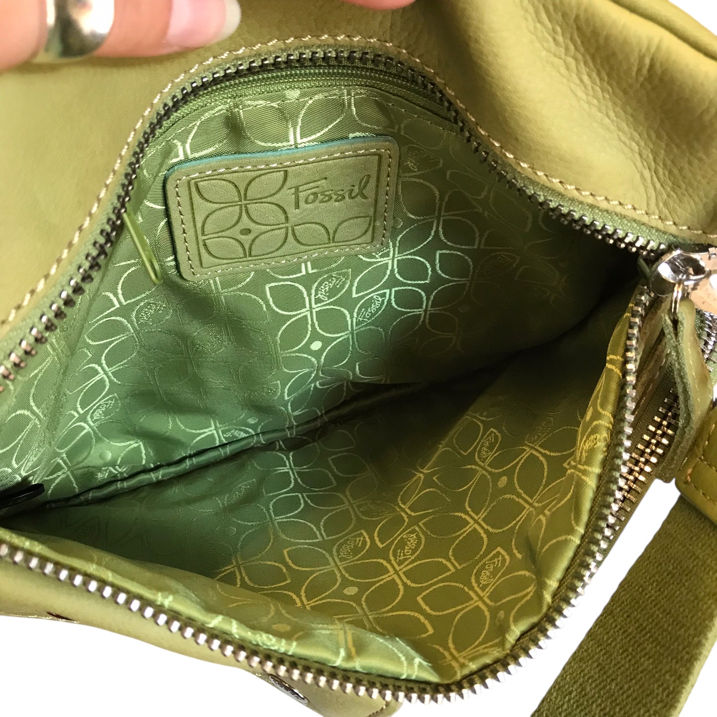 Crossbody By Fossil In Green, Size:Medium