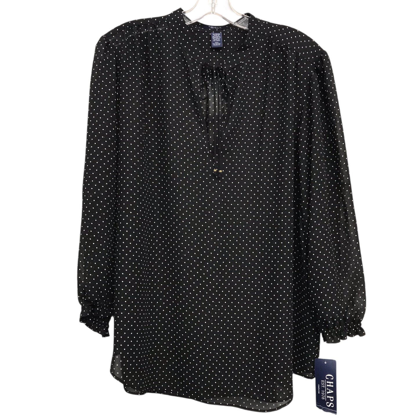 Top Ls By Chaps In Polkadot Pattern, Size:Xl