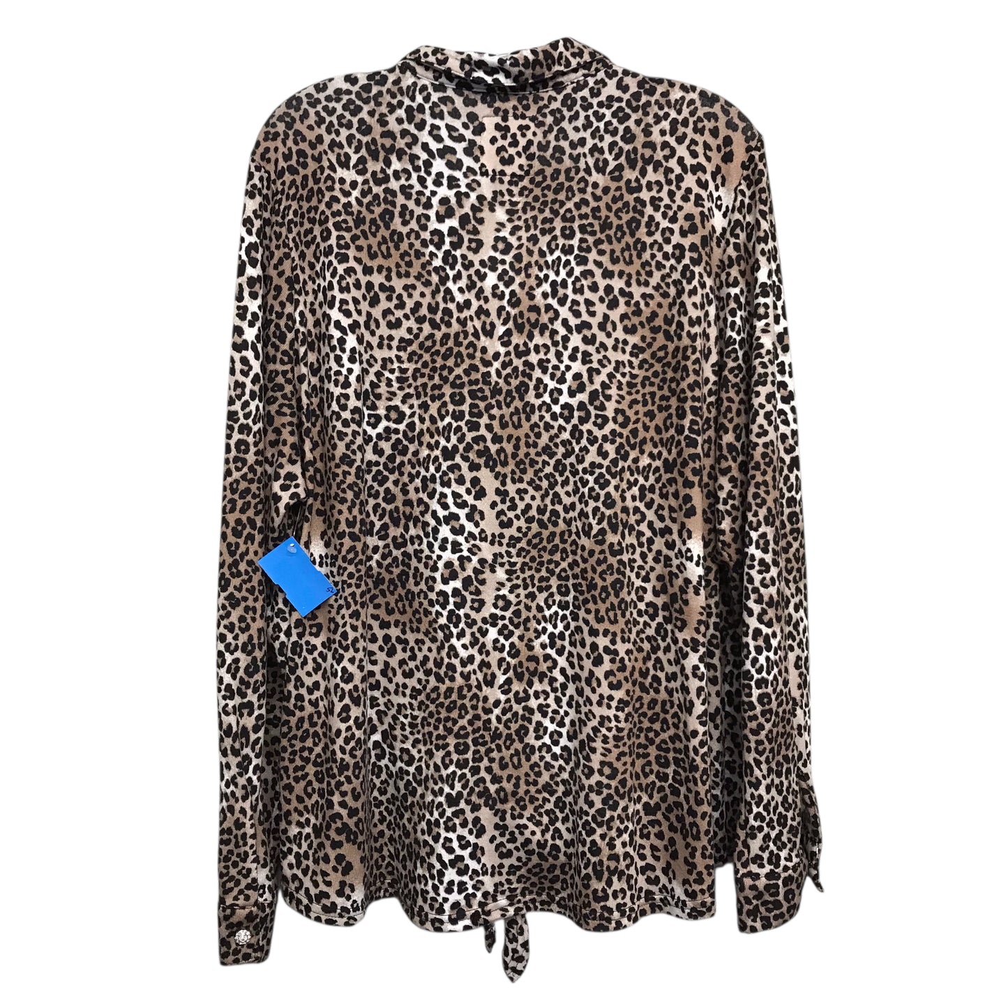 Top LS By New York Laundry In Animal Print, Size:2X