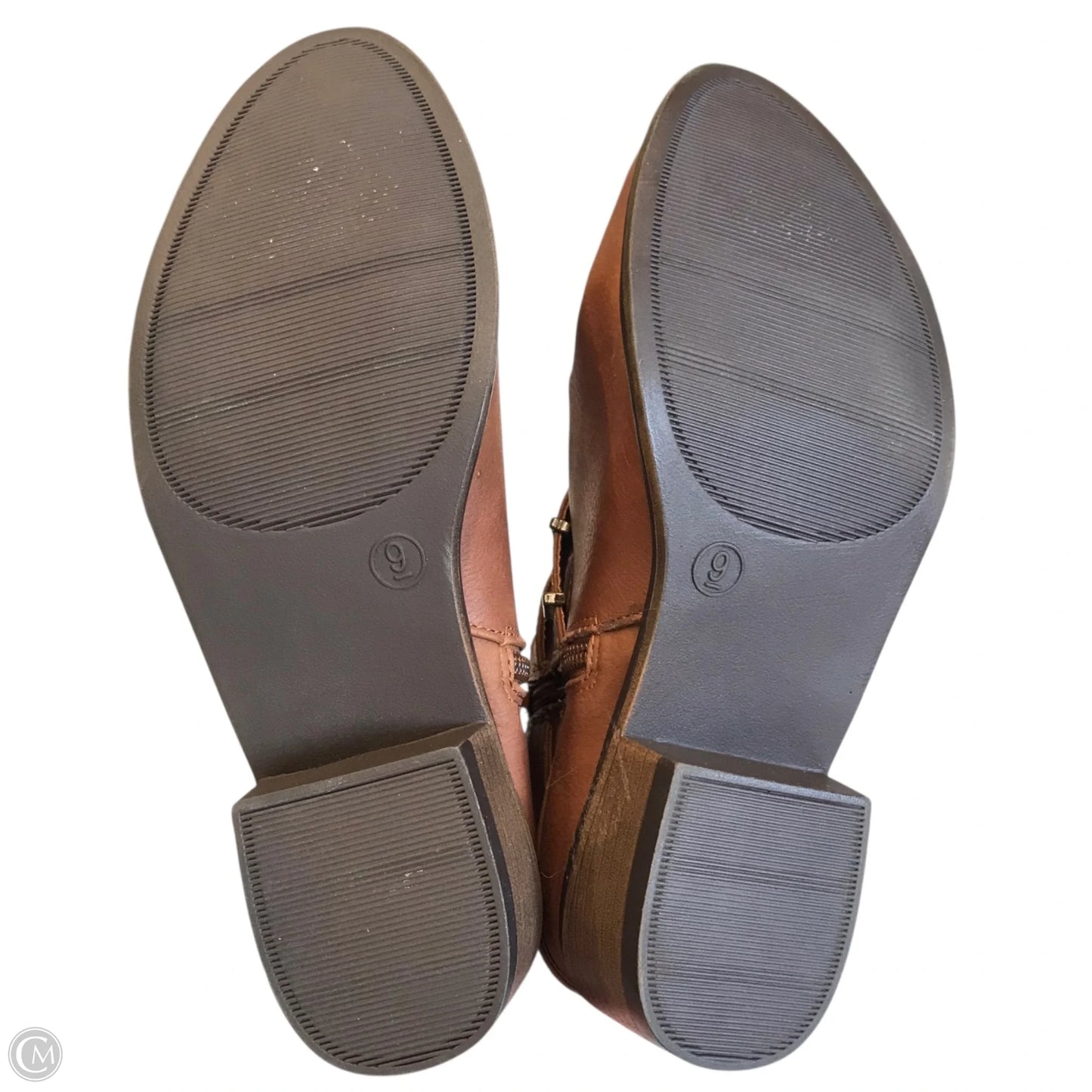 Boots Ankle Flats By Just Fab In Brown, Size: 9