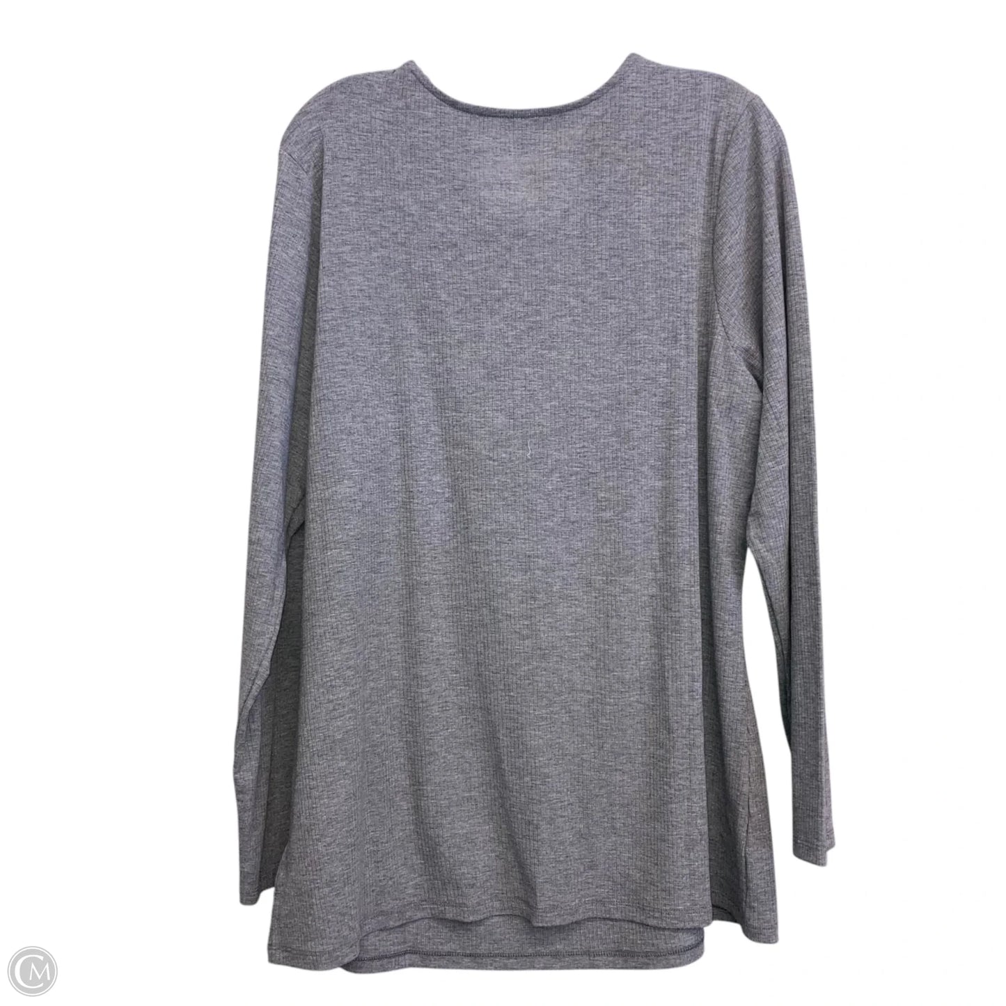 Top Long Sleeve Basic By Torrid In Grey, Size: 3x