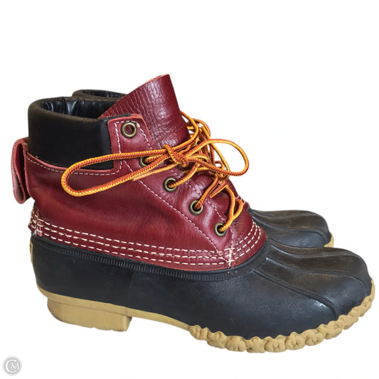Boots Snow By L.l. Bean In Black & Red, Size: 7