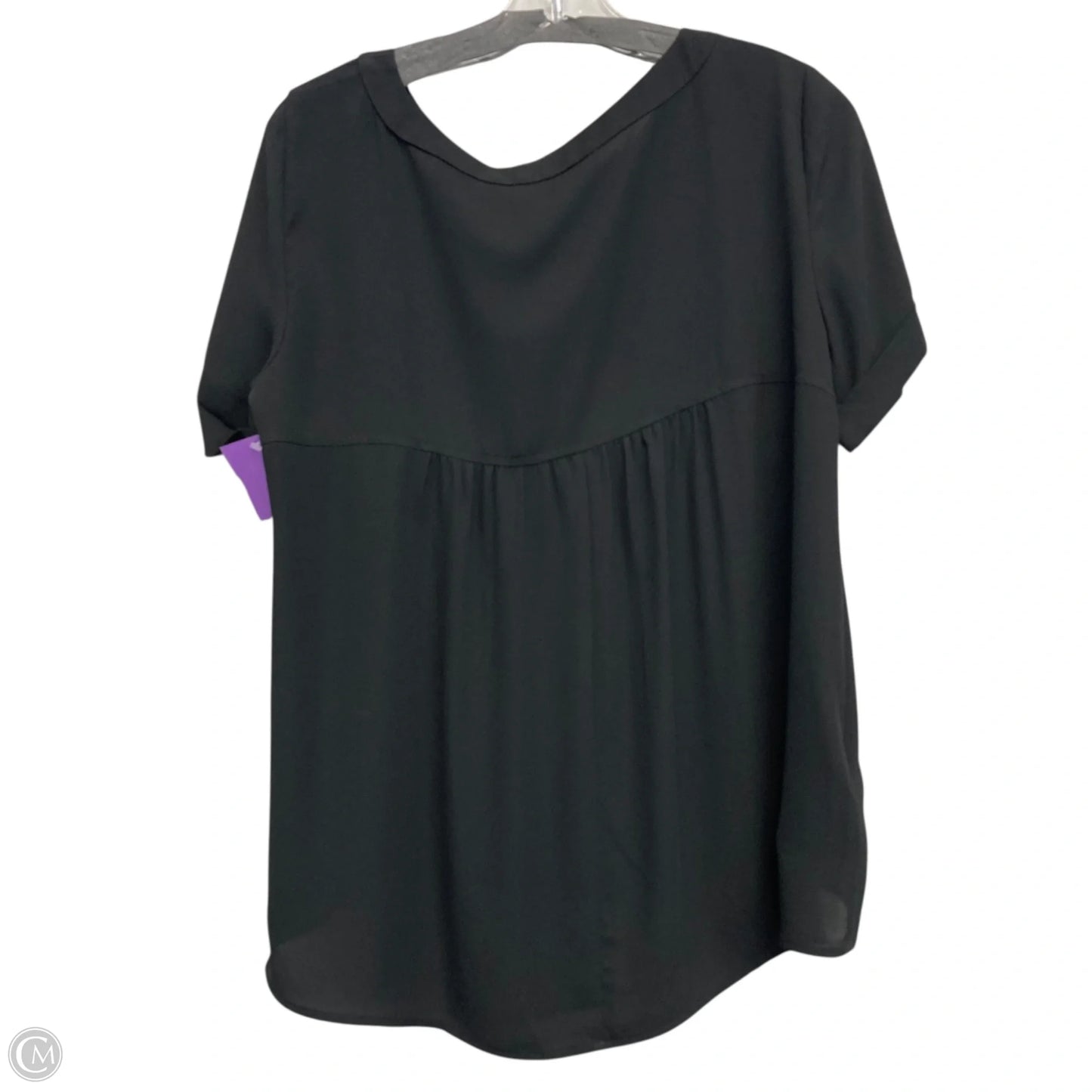 Top Short Sleeve By Loft In Black, Size: M