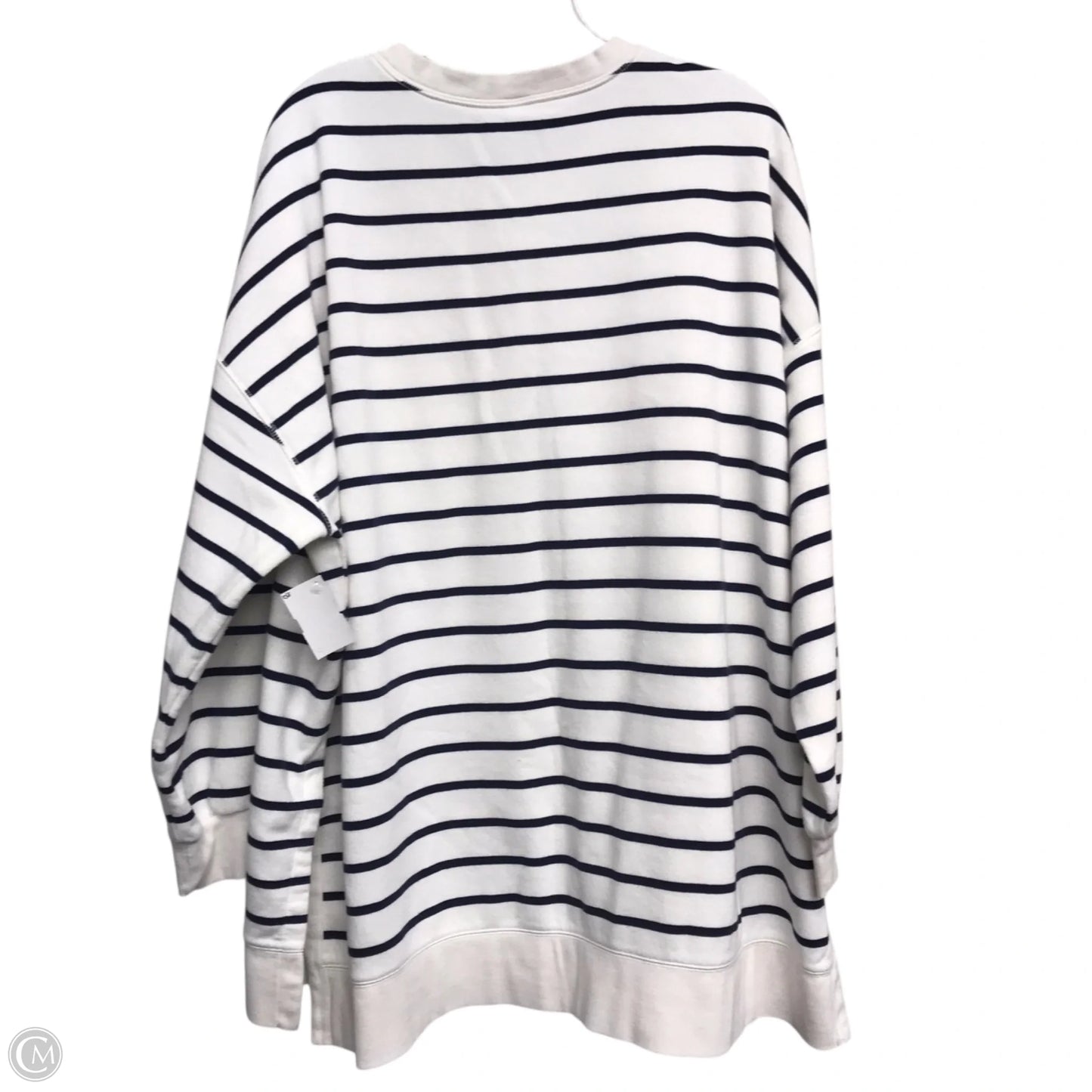 Top Long Sleeve By Old Navy In Blue & White, Size: 1x
