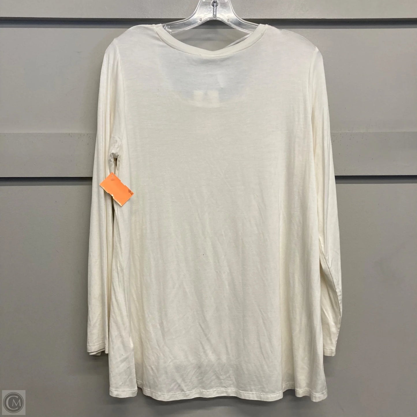 Top Long Sleeve By Cable And Gauge In Cream, Size: L