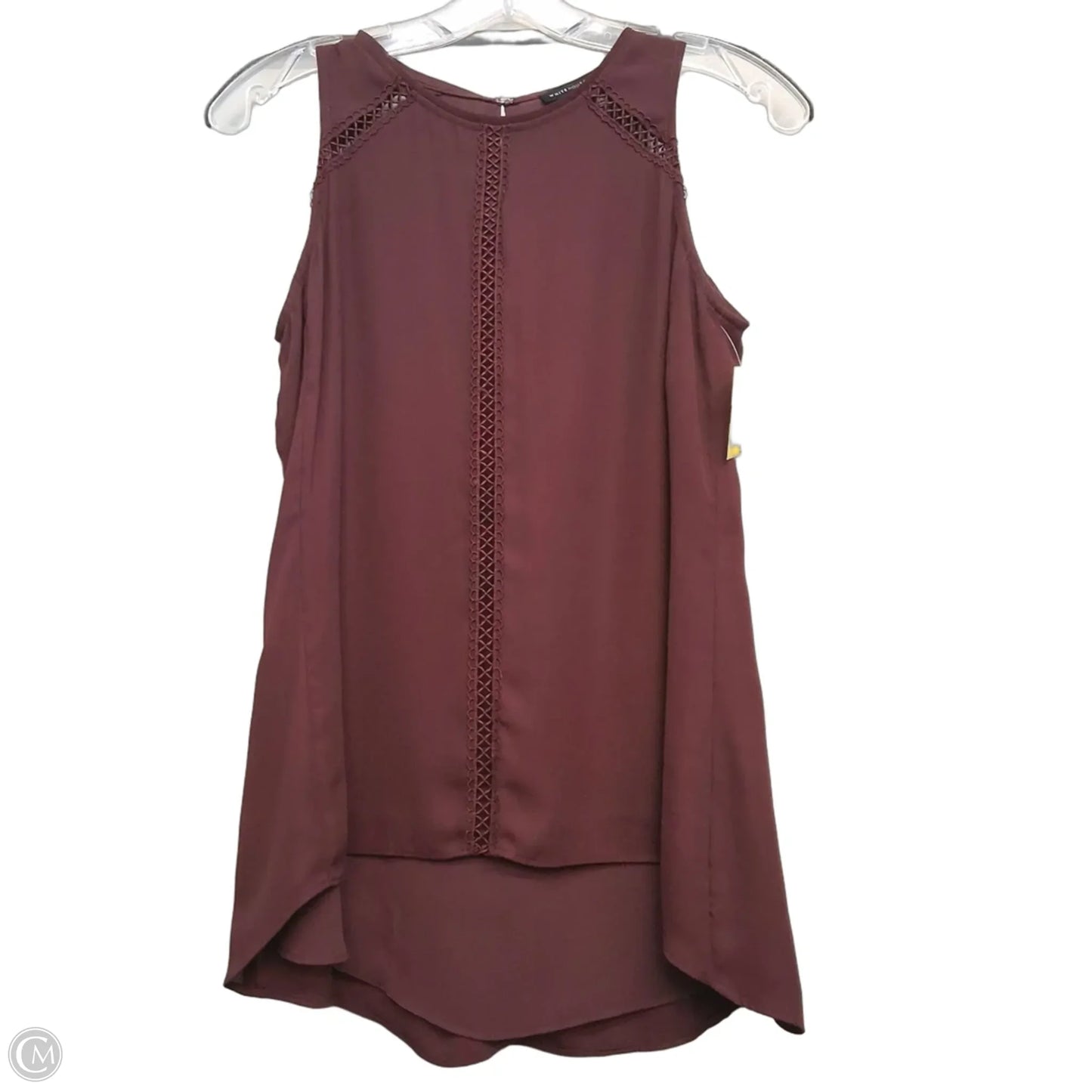 Top Sleeveless By White House Black Market In Maroon, Size: Xxs