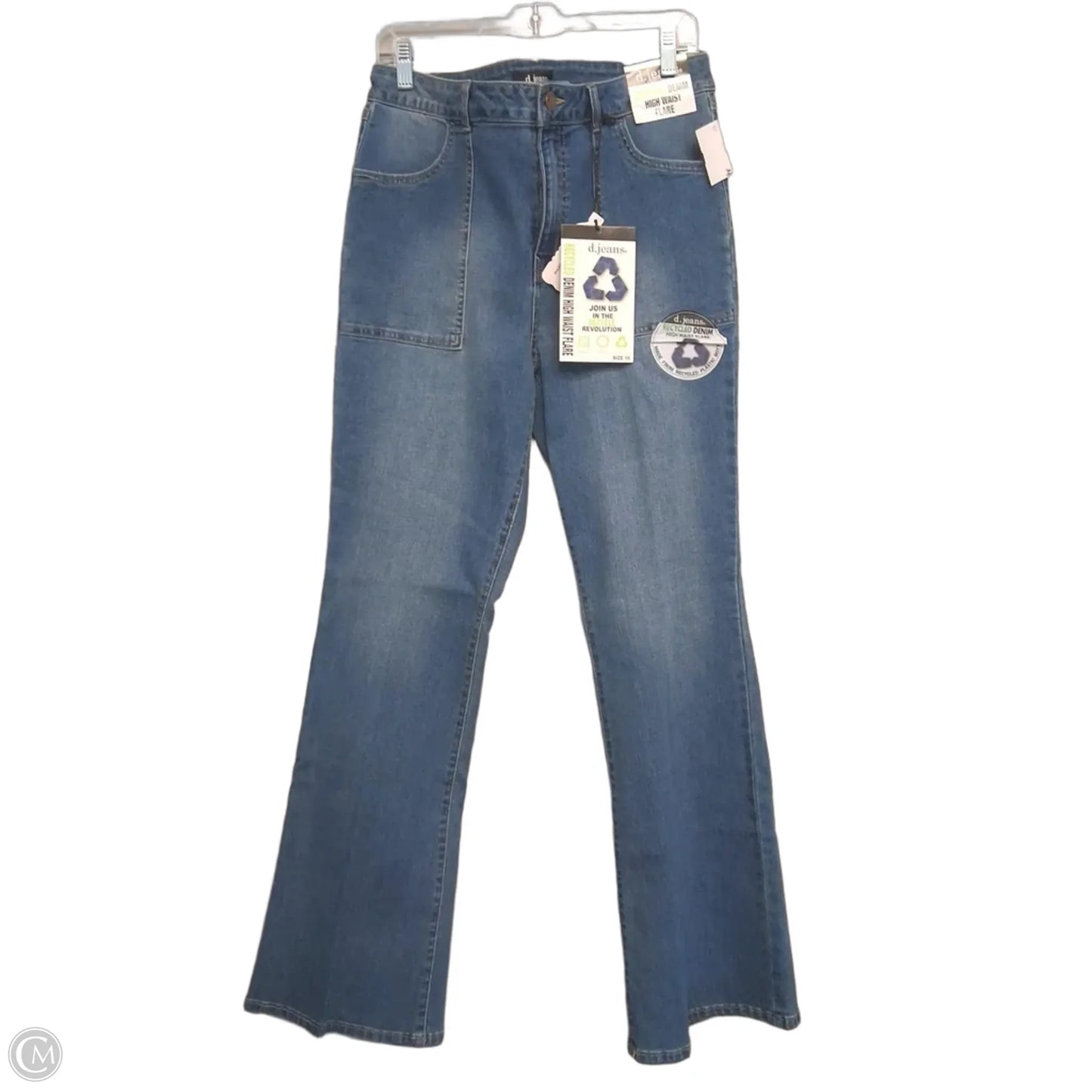 Jeans Flared By D Jeans In Blue Denim, Size: 16