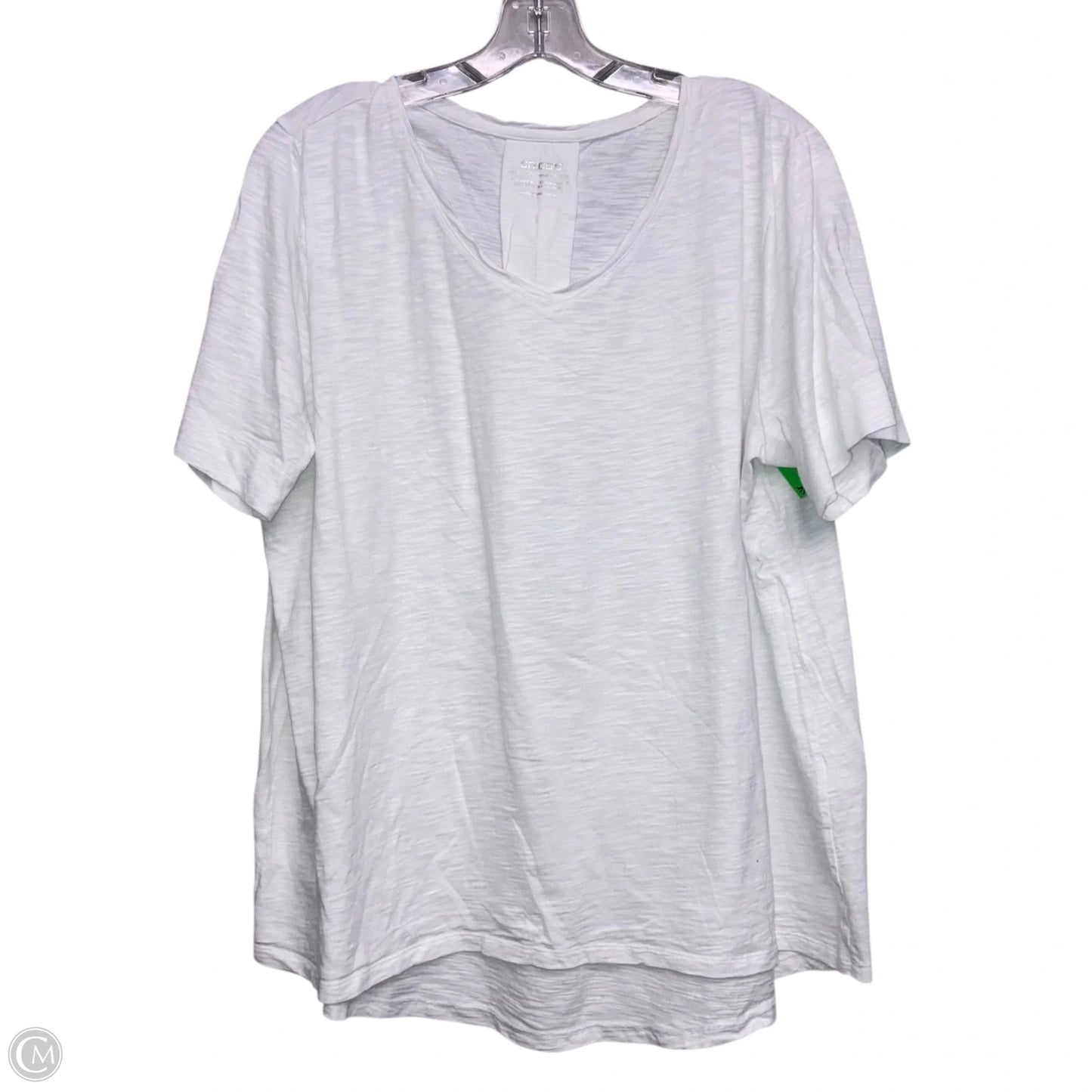 Top Short Sleeve Basic By Chicos In White, Size: Xl