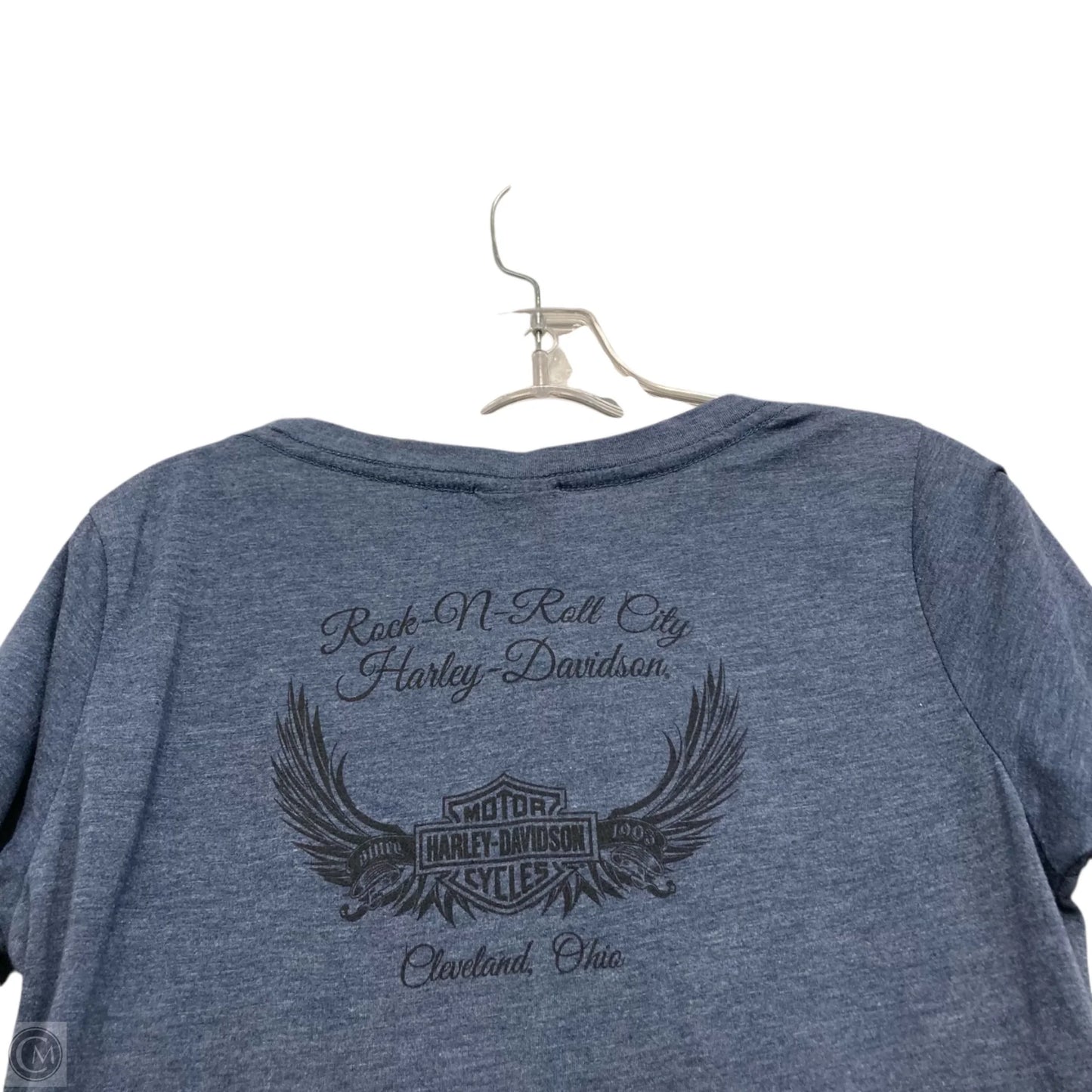 Top Short Sleeve Basic By Harley Davidson In Blue, Size: Xl