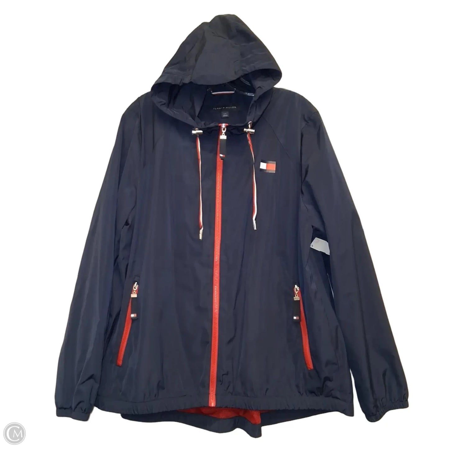 Jacket Windbreaker By Tommy Hilfiger In Navy, Size: L