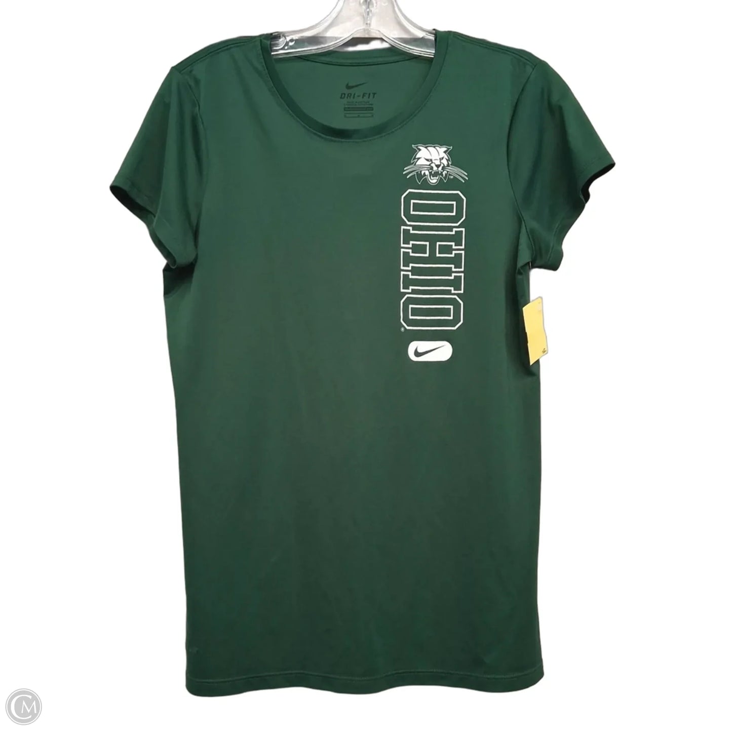 Athletic Top Short Sleeve By Nike Apparel In Green, Size: M