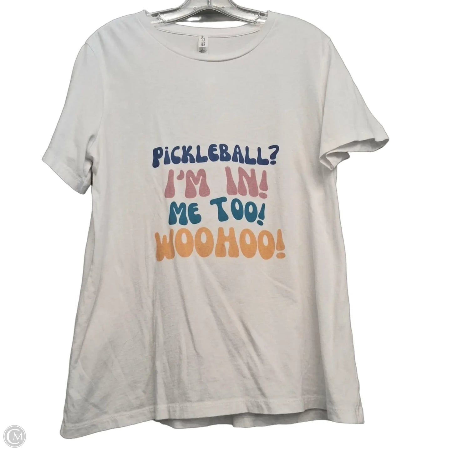 Top Short Sleeve Basic By Bella + Canvas In White, Size: L