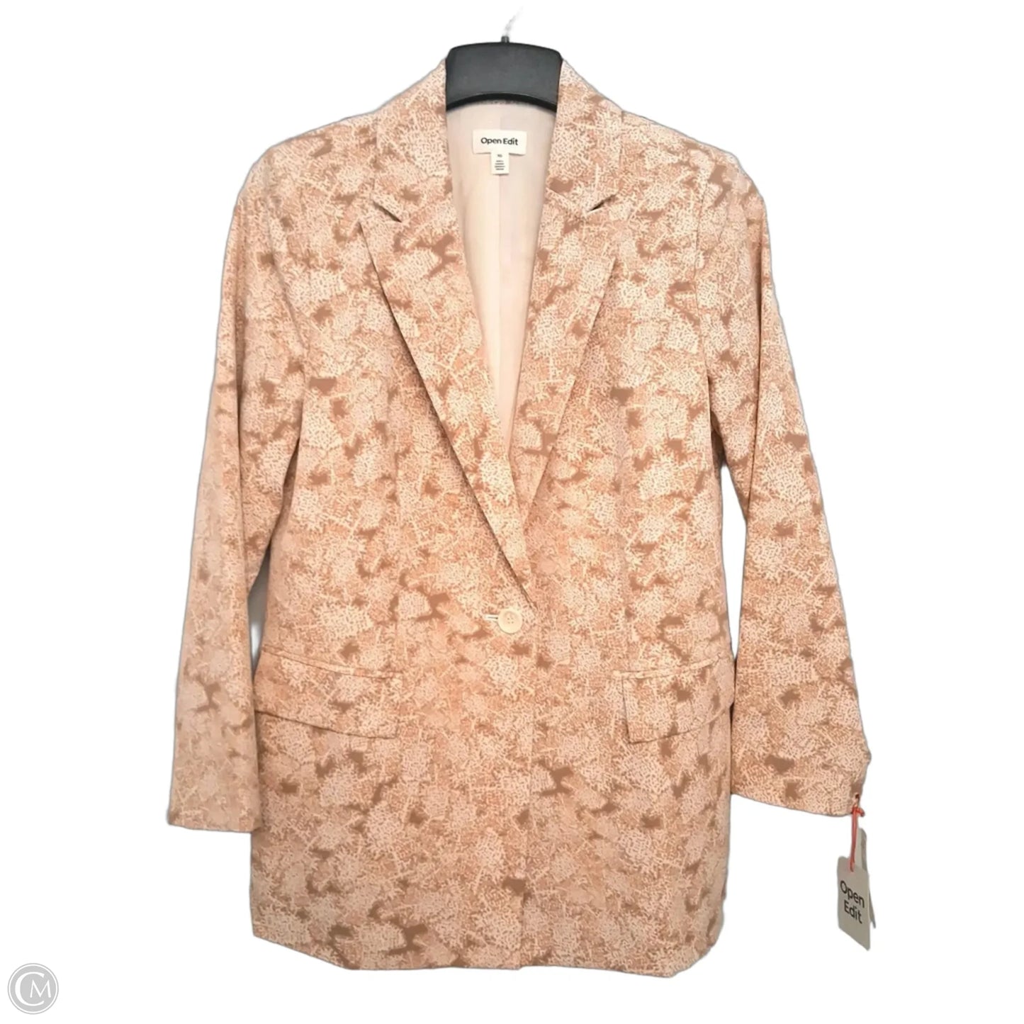 Blazer By Open Edit In Brown & Cream, Size: Xs