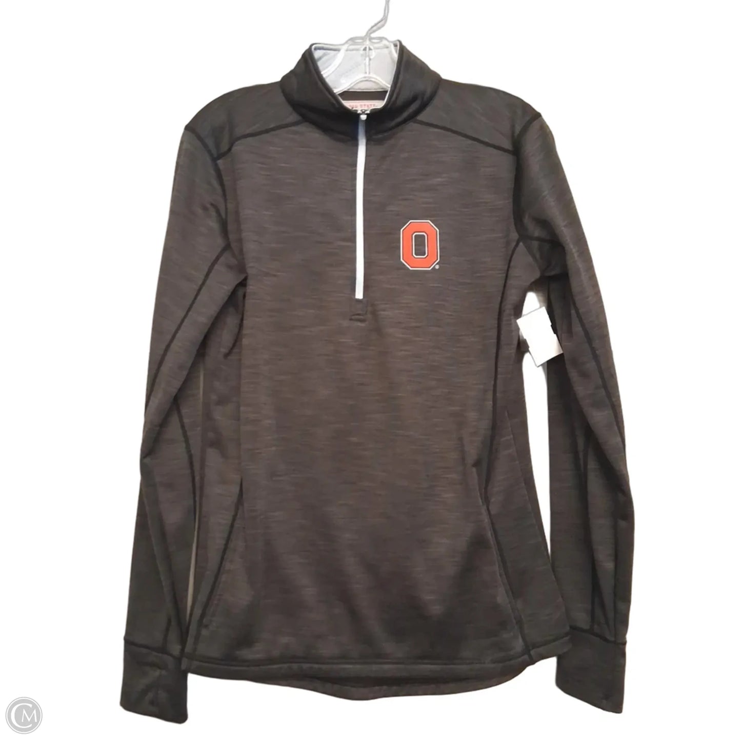 Athletic Jacket By Ohio State Varsity Authentic Apparel In Grey, Size: M