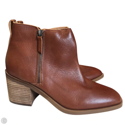 Boots Ankle Heels By Crown Vintage In Brown, Size: 9.5