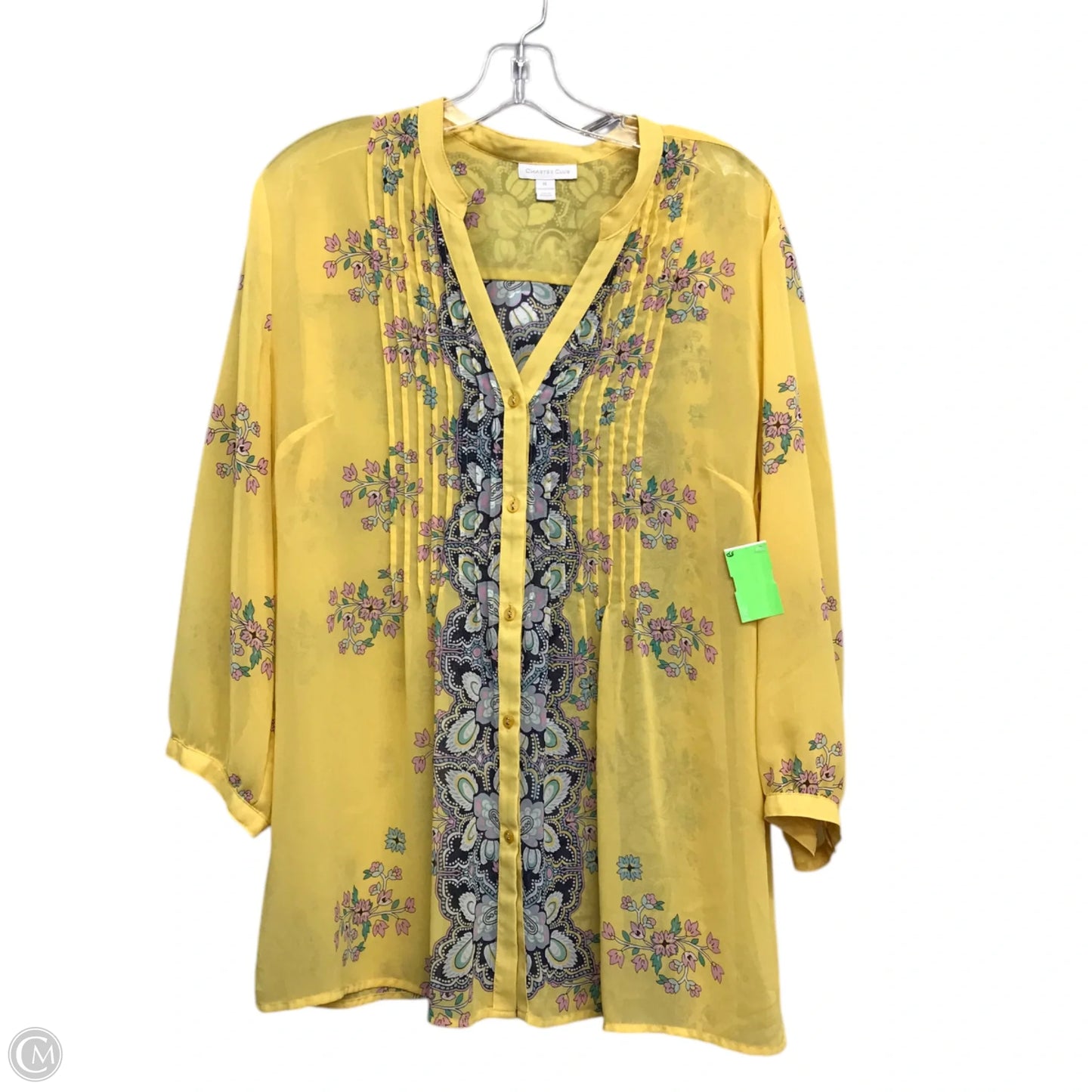 Top Long Sleeve By Charter Club In Floral Print, Size: Xl