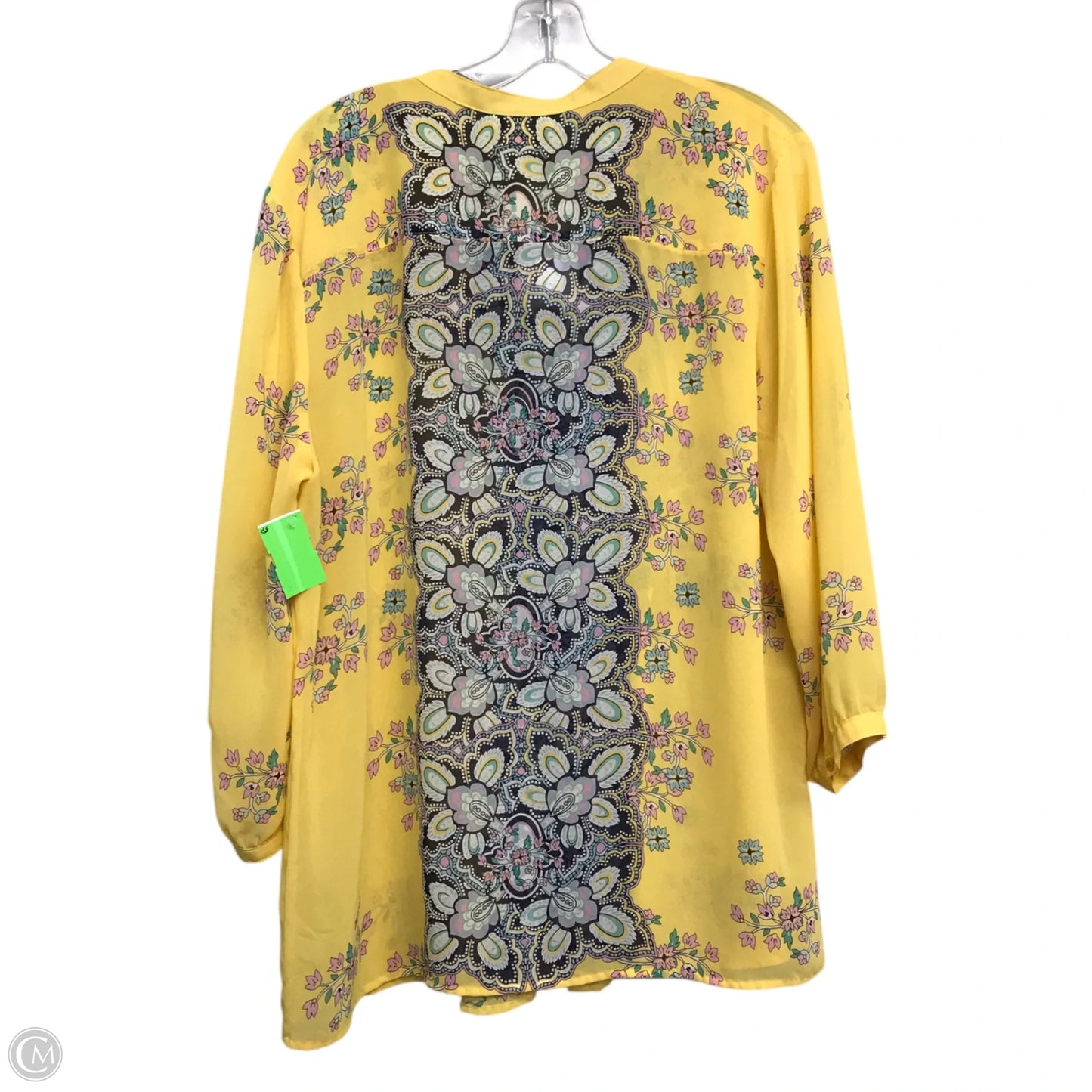 Top Long Sleeve By Charter Club In Floral Print, Size: Xl