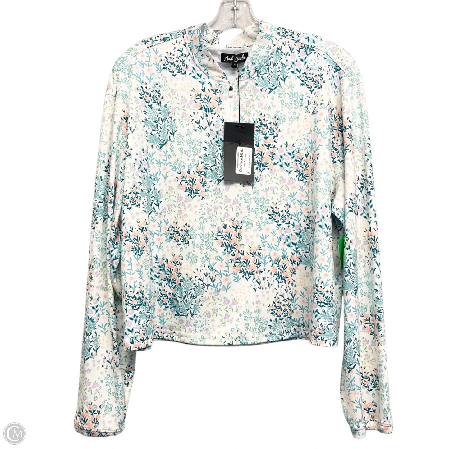 Top Long Sleeve By Bad Birdie In Floral Print, Size: Xl