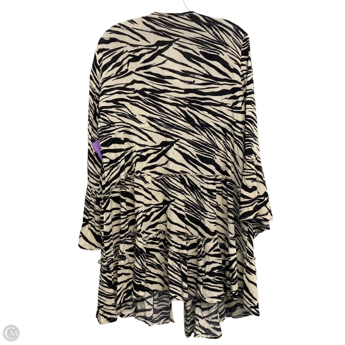Swimwear Cover-up By Blue Island In Black & Cream, Size: M
