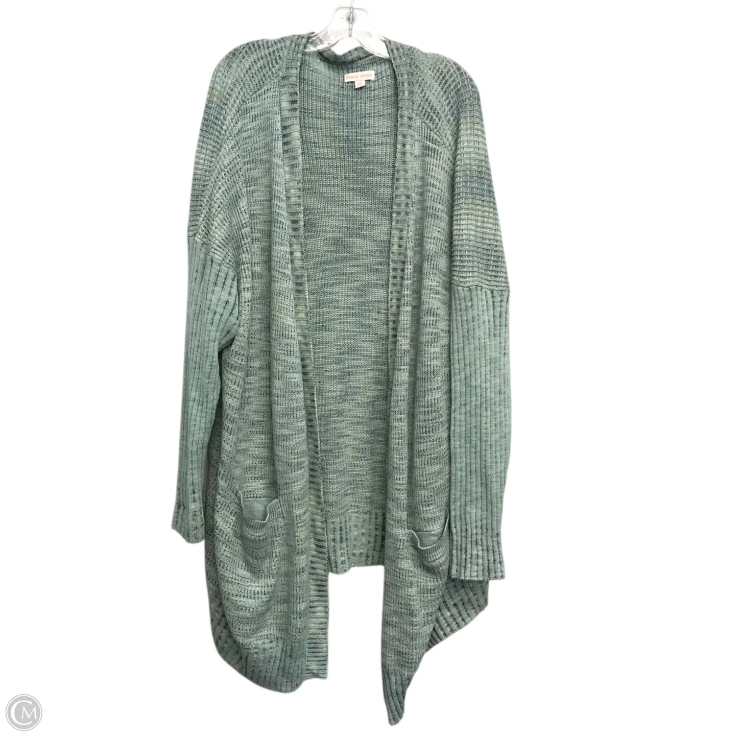 Sweater Cardigan By Knox Rose In Green, Size: 3x
