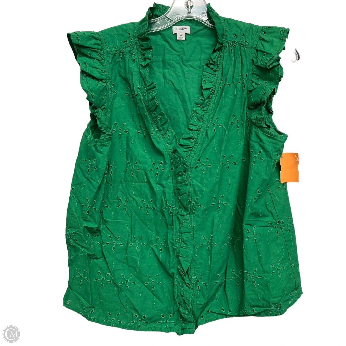 Top Sleeveless By J. Crew In Green, Size: M