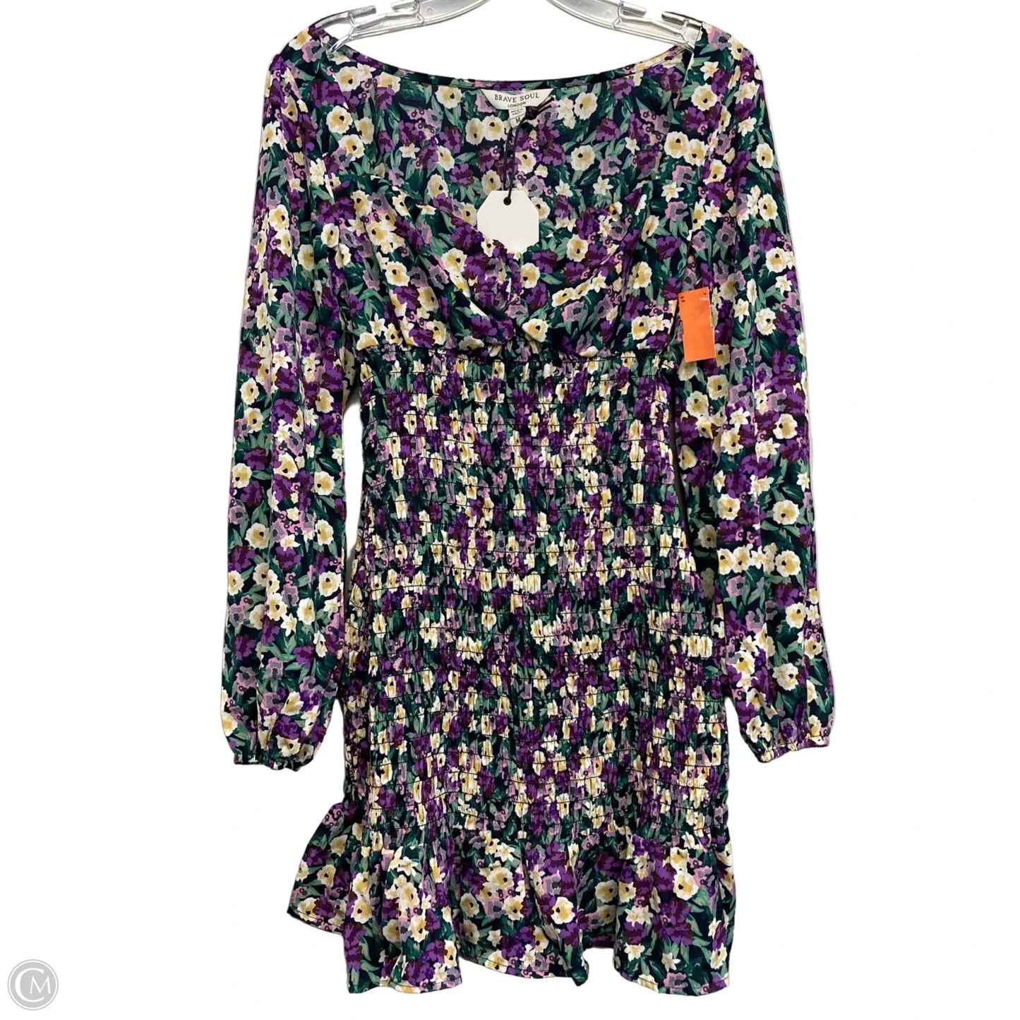 Dress Casual Short By Brave Soul In Floral Print, Size: M