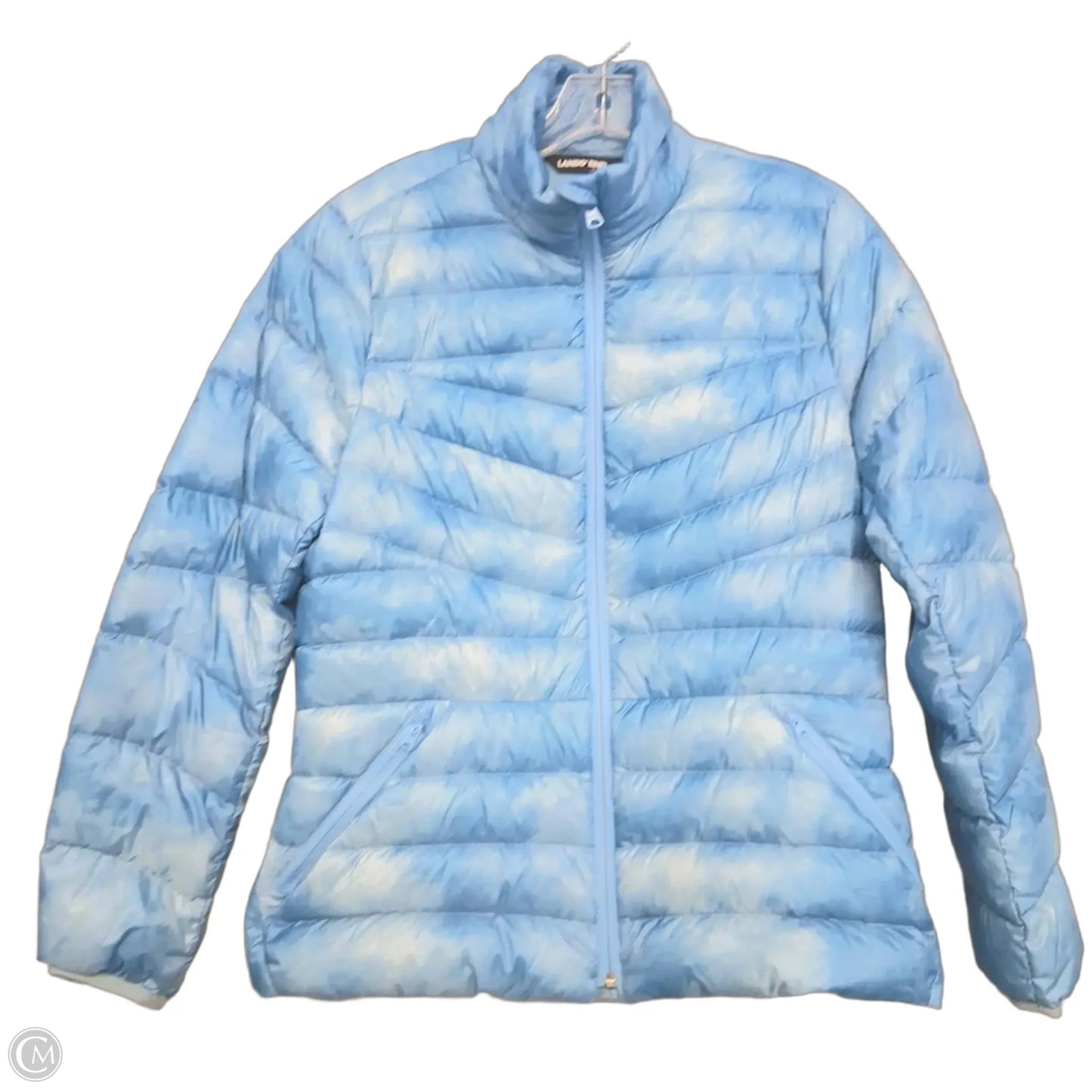 Jacket Puffer & Quilted By Lands End In Blue, Size: S