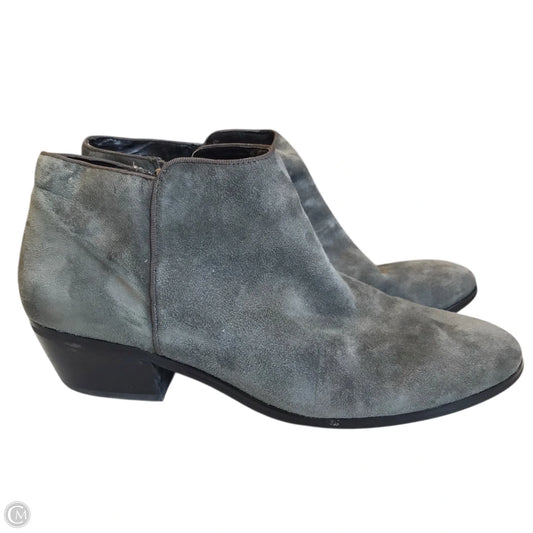 Boots Ankle Heels By Sam Edelman In Grey, Size: 9.5