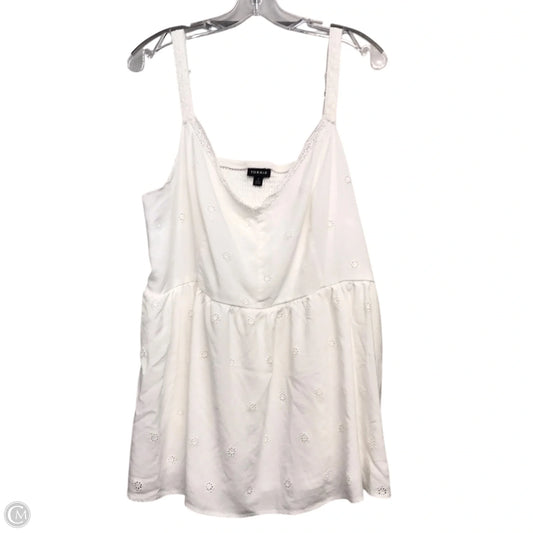 Top Sleeveless By Torrid In White, Size: 3x