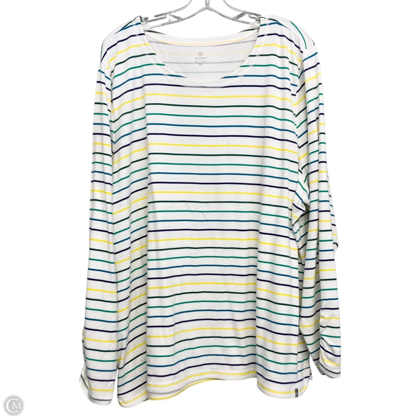 Top Long Sleeve Basic By Talbots In Striped Pattern, Size: 3x