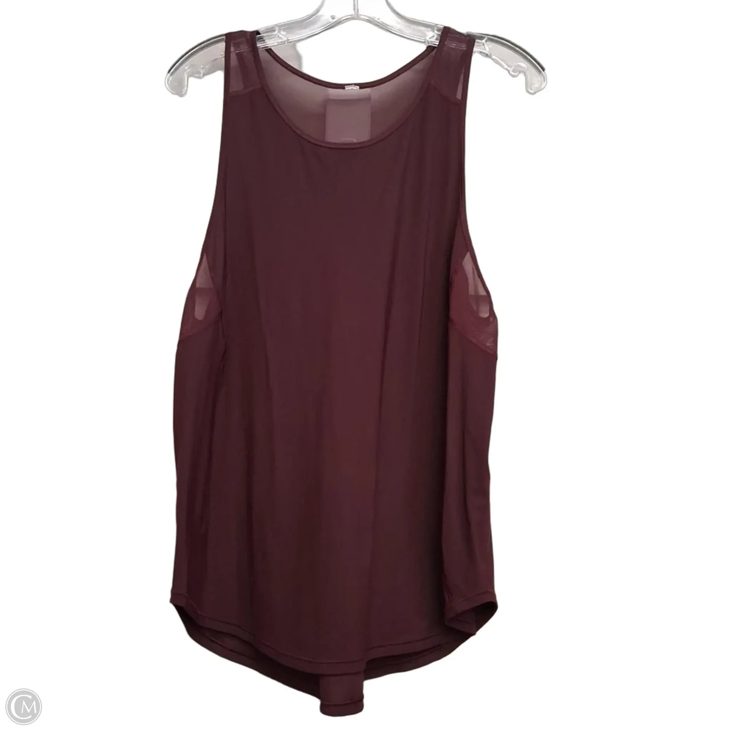 Athletic Tank Top By Lululemon In Maroon, Size: M