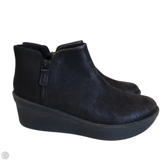 Boots Ankle Heels By Clarks In Black, Size: 6