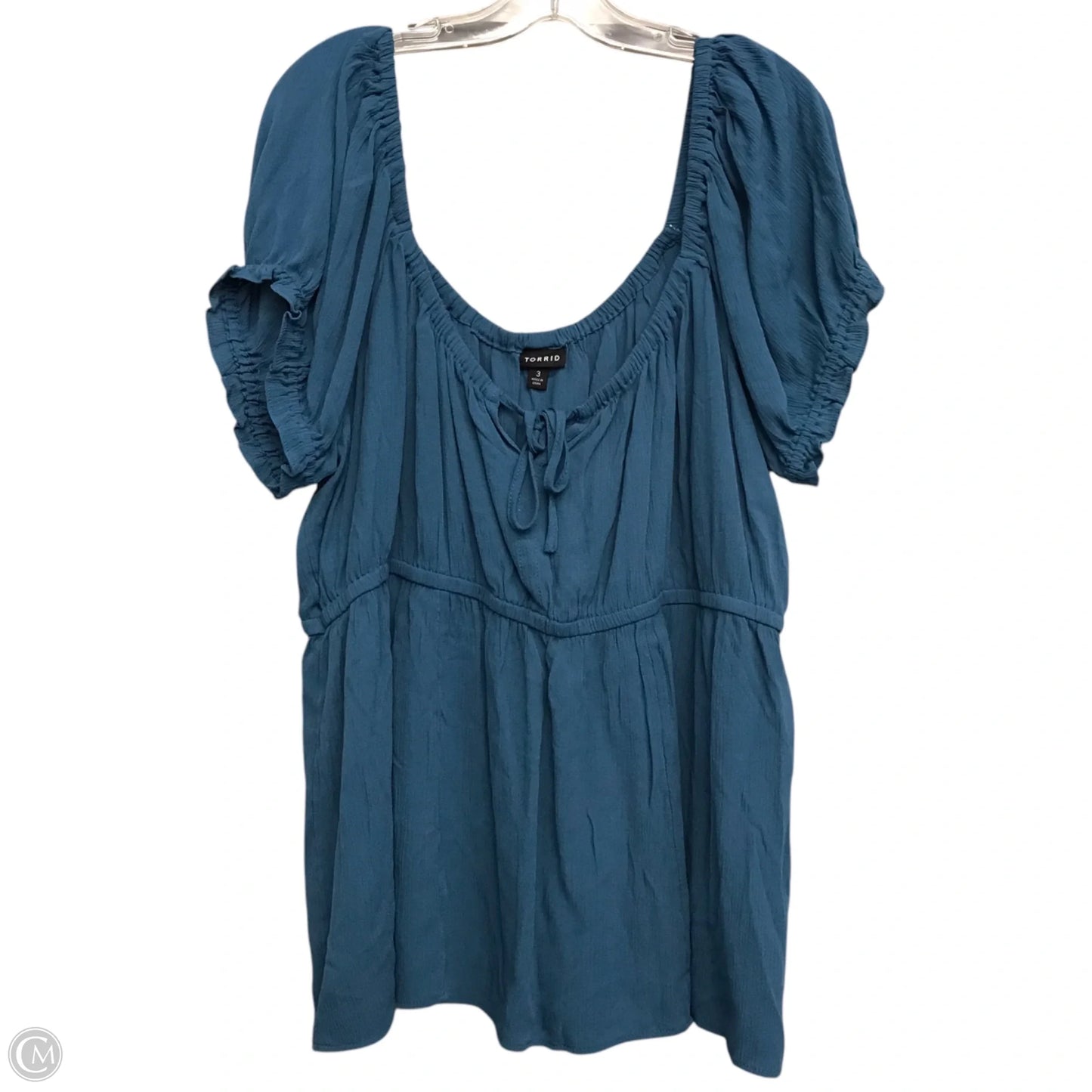 Top Short Sleeve By Torrid In Blue, Size: 3x
