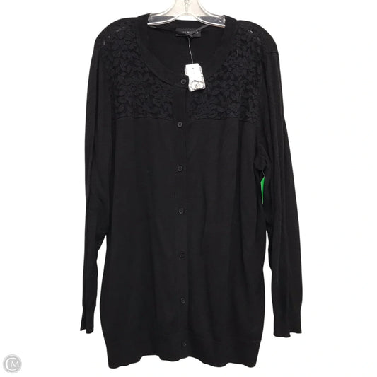 Sweater Cardigan By Lane Bryant In Black, Size: 3x