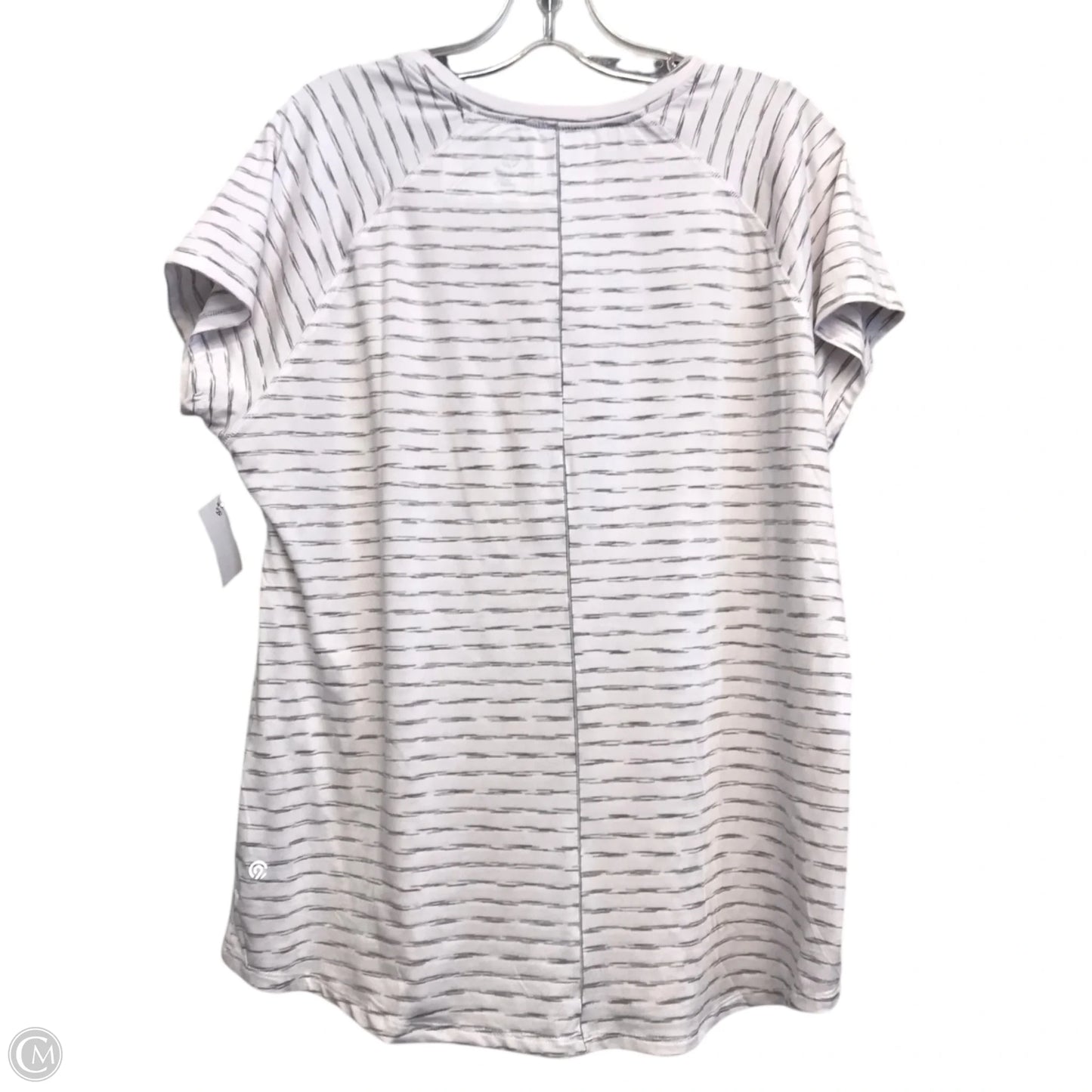 Athletic Top Short Sleeve By Champion In Striped Pattern, Size: 1x