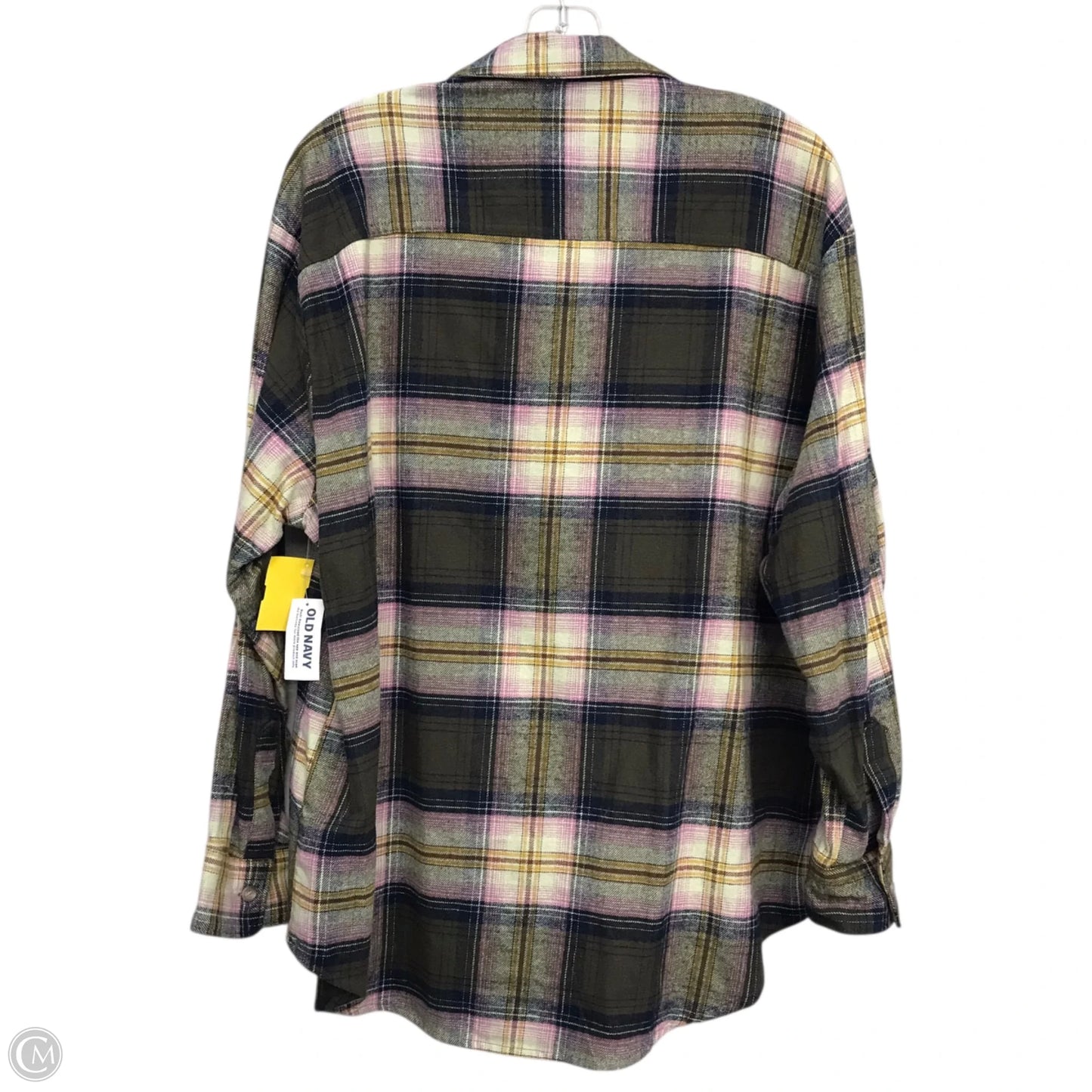 Top Long Sleeve By Old Navy In Plaid Pattern, Size: L
